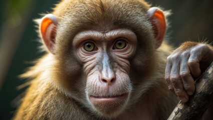 Obraz premium Zoomed-in Image of Long-tailed Macaque, Crab-eating Macaque, Macaca Fascicularis