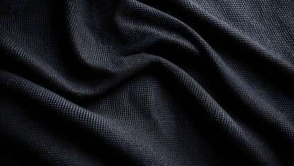 Fototapeta premium Textile background featuring black synthetic material.