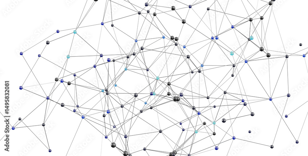 Poster Abstract background image of a complex network connection. Ideal for technology, science, and global communication concepts.