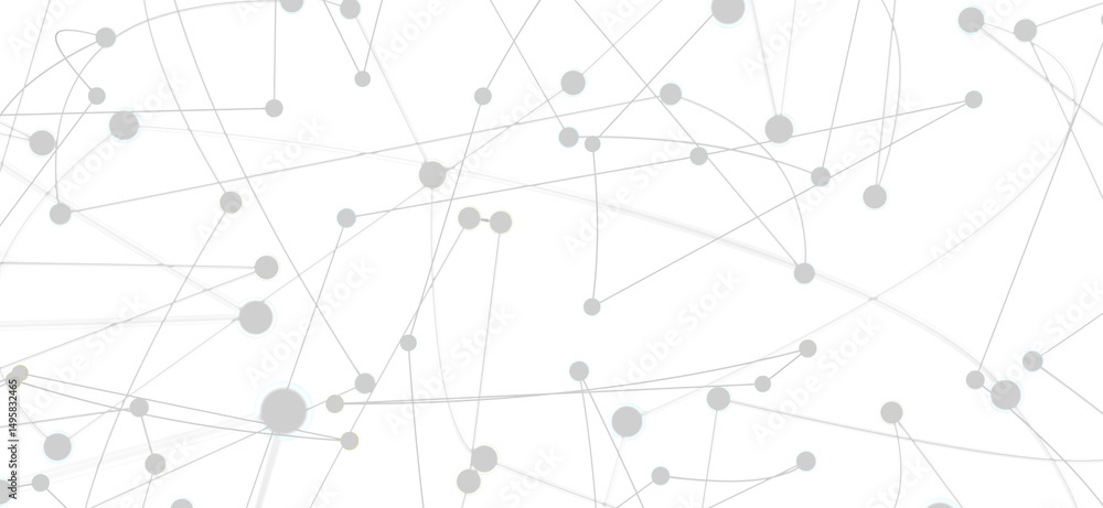 Leinwandbilder modern abstract background with grey nodes and lines. perfect for tech, network, and connection conc
