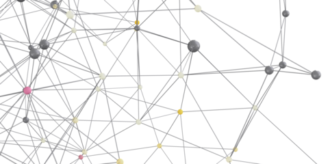 Abstract image depicting interconnected nodes and network relationships. Ideal for tech, data, and connectivity concepts.
