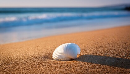 Obraz premium white seashell on paje beach