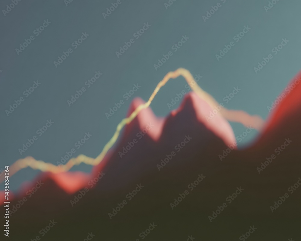 Fototapete Dynamic Financial Analytics Prismatic Market Volatility Visualization with Immersive Data Landscape - Next-Gen Investment Performance Insights for Strategic Decision Making