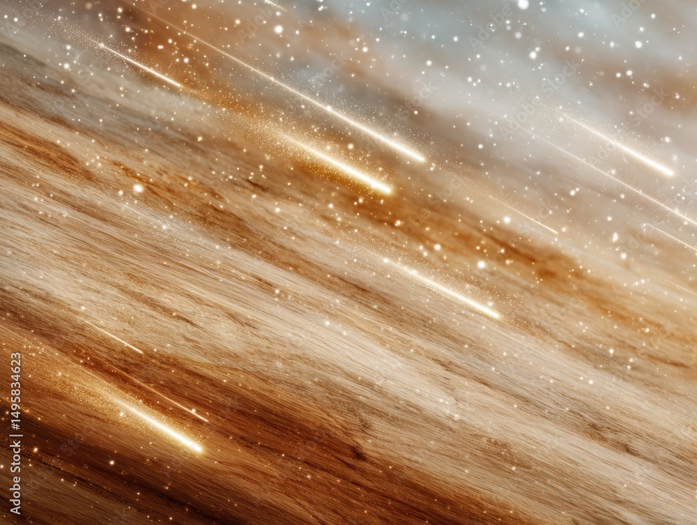 Poster cosmic momentum ethereal meteor shower visualization for next-gen space marketing and immersive digi