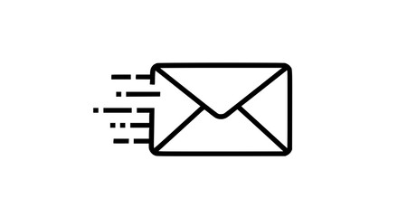 Fast Email Icon Envelope Sending Quick Message Delivery Symbol