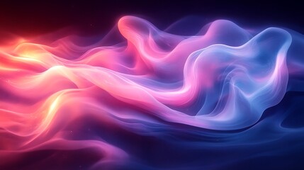 Obraz premium Ethereal Abstract Smoke Waves In Pink Blue And Purple High Resolution Photo Backdrop
