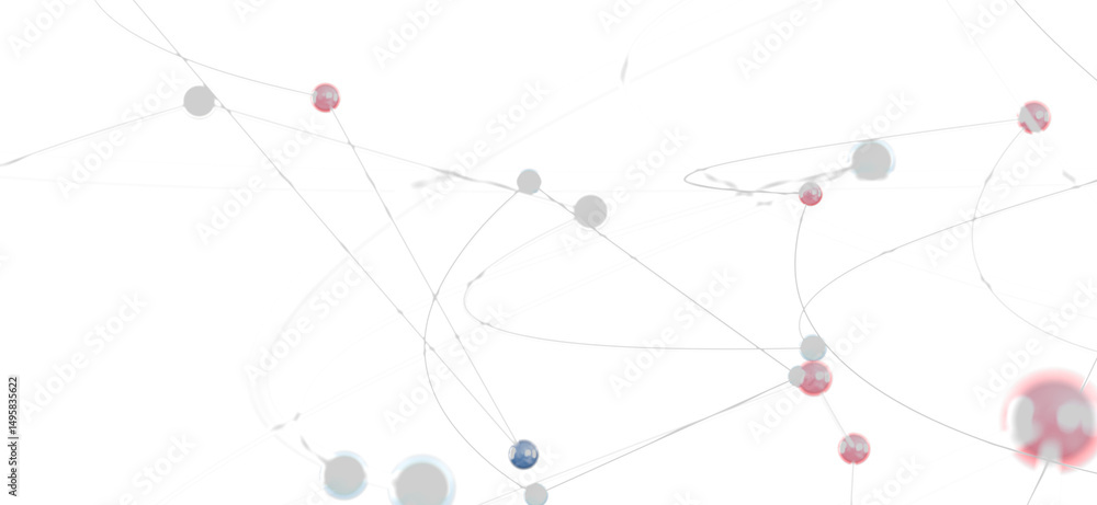 Aufkleber Abstract image of network connections and data flow. Ideal for technology, communication, and networking concepts.