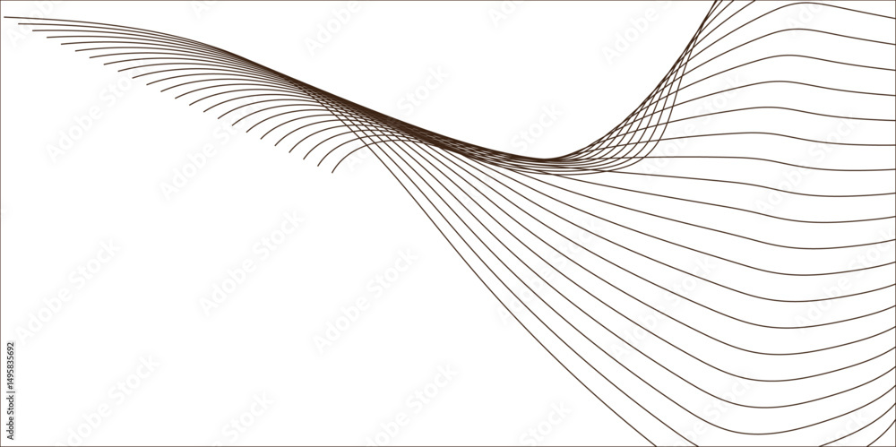 Aufkleber abstract vector illustration featuring smooth wave lines on a transparent background. suitable for t