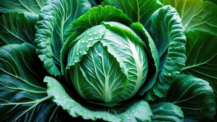 Obraz premium Background Featuring Cabbage Vegetable