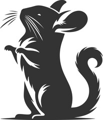 Fototapeta premium Vector chinchilla silhouette drawing