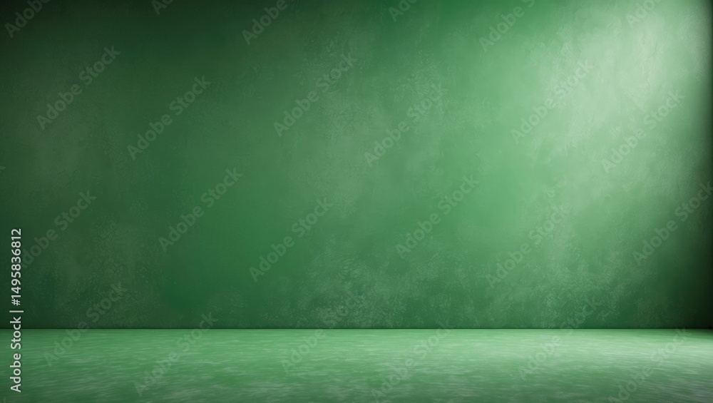 Poster a green background featuring a smooth texture and subtle shading differences.