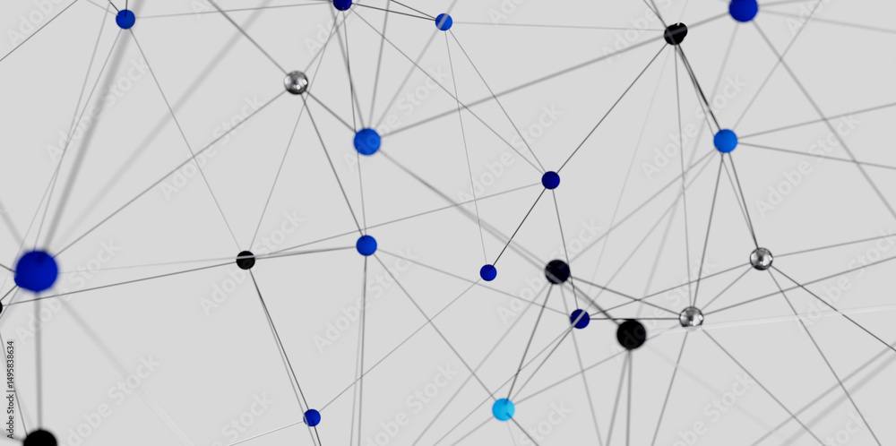 Aufkleber modern network technology, global connection, digital communication, data flow, abstract background.