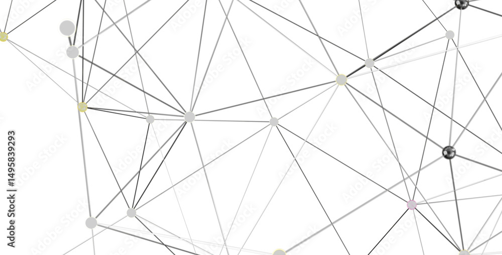Aufkleber Geometric background image featuring a network of connected lines and dots. Ideal for technology, communication, and connection concepts.