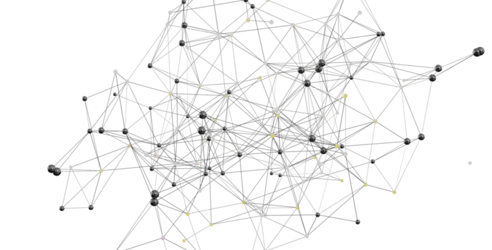 Abstract image of a complex network, ideal for technology, AI, and connection concepts. High-resolution.