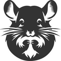 Vector chinchilla silhouette drawing
