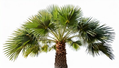 sabal palm tree isolated on white background
