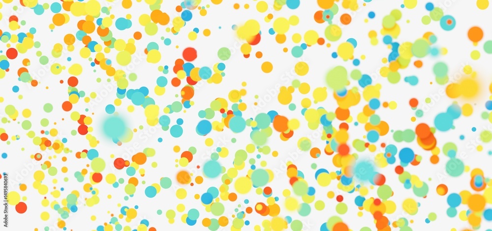 Aufkleber bright, cheerful background of colorful floating bubbles. perfect for websites, presentations, and m