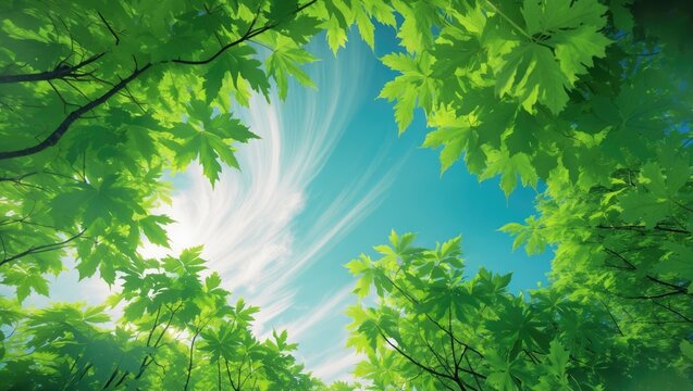 Fototapeta Revamped green summer picture