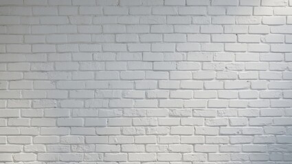 Background of a white brick wall with blank white bricks texture