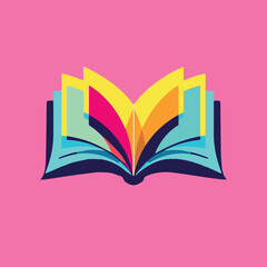 open book vector illustration, company logo