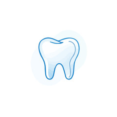 vector illustration of dental tooth, dentist company logo
