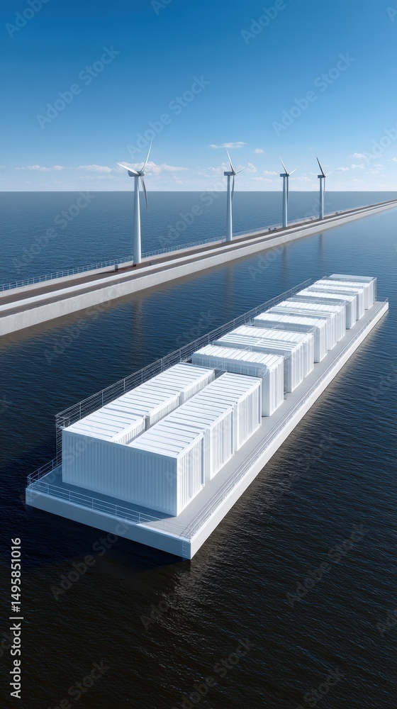 Poster ai-managed floating data centers powered by innovative technology.