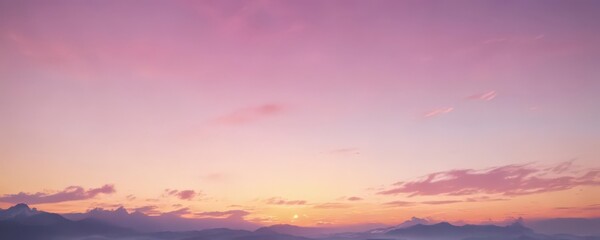 Fototapeta premium Soft pastel pink, blue, yellow gradient Fuzzy sunset sky effect , fantasy, light, blue