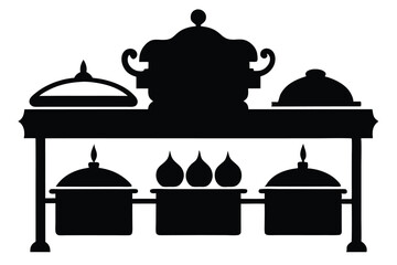 set of vector silhouettes of wine bottles