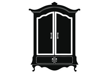 antique furniture isolated on white