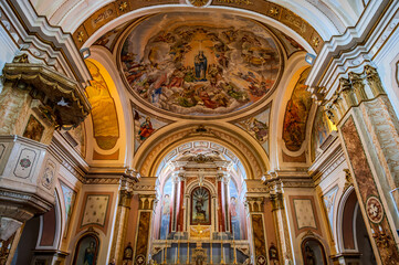 Naklejka premium Sant’Elena Sannita, Molise, Italy. Church of St. Michael the Archangel