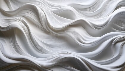 abstract waves of white fabric