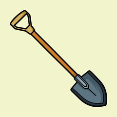 shovel doodle garden illustration design