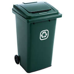 trash bin isolated on transparent background