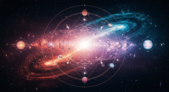 Planets in space illustration