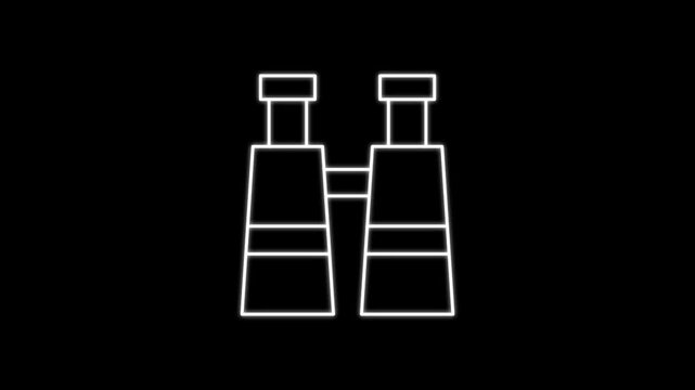 Glowing neon line Vape mod device icon isolated on black background. Vape smoking tool. Vaporizer Device. 4K Video motion graphic animation