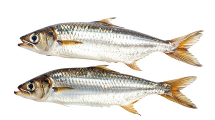 Fototapeta premium Freshly caught fish displayed side by side on a clean surface, highlighting their sheen