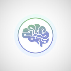 Obraz premium Artificial Intelligence brain icon, Brain sign symbol for website or app