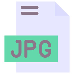 JPG File Format Vector Icon, Isolated On Abstract Background.