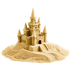sand castle isolated on transparent background