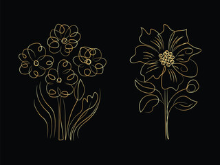 black and white floral background