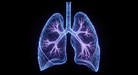 Lungs Anatomy Digital 3D Model, Respiratory System, Bronchi, Alveoli, Pulmonary, Healthcare, Medical