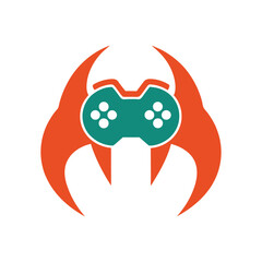 Dragon Claw Game Controller Minimalist Logo