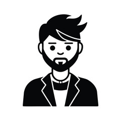 Flat Character Head Avatars with Accessories