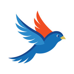Flying Finch Vector Logo or Web Icon Template
