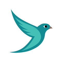Flying Sparrow Vector Logo or Web Icon Template