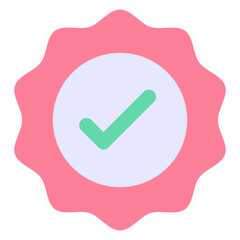 Check Mark Sticker, Tick Vector Flat Isolated Icon, User Interface Icon.
