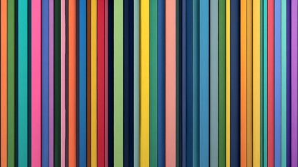 Fototapeta premium A vibrant collection of colorful vertical bars creating a visually striking abstract pattern, perfect for creative projects and designs. .