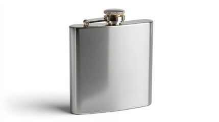 Sleek stainless steel flask, the perfect portable companion for hot and cold beverages