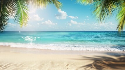 Tropical Beach Paradise: Idyllic Summer Vacation Scene