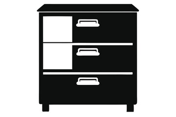 wooden cabinet with drawers